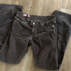 Red engine vintage denim corduroy pants